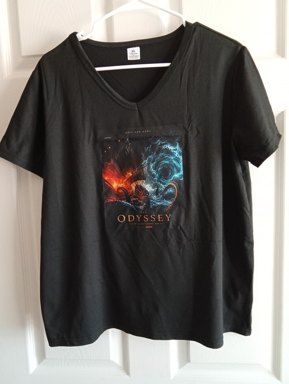 Odyssey Graphic V-Neck Women's T-Shirt - Black